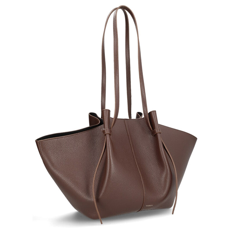 YUZEFI Large Mochi Bag LARGE-MOCHI-PEBBLE ESPRESSO - Handbags