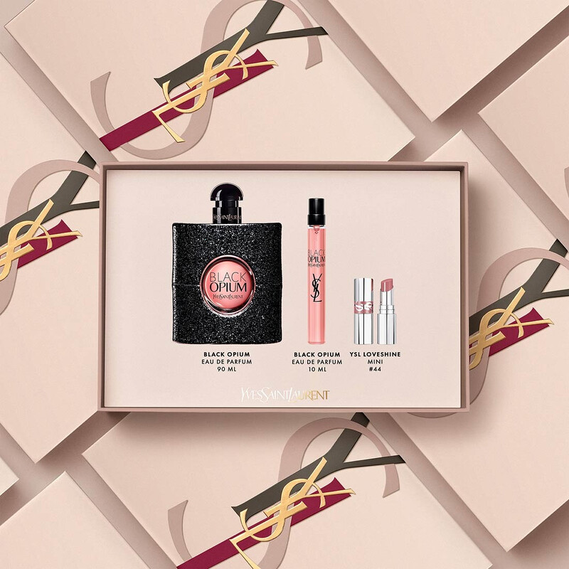 Yves Saint Laurent Ladies Black Opium 3pcs EDP Gift Set Fragrances