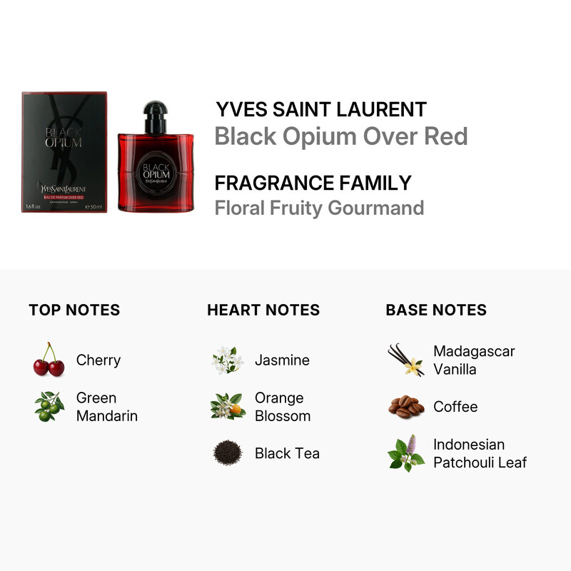 Yves Saint Laurent Ladies Black Opium Over Red EDP 1.7 oz