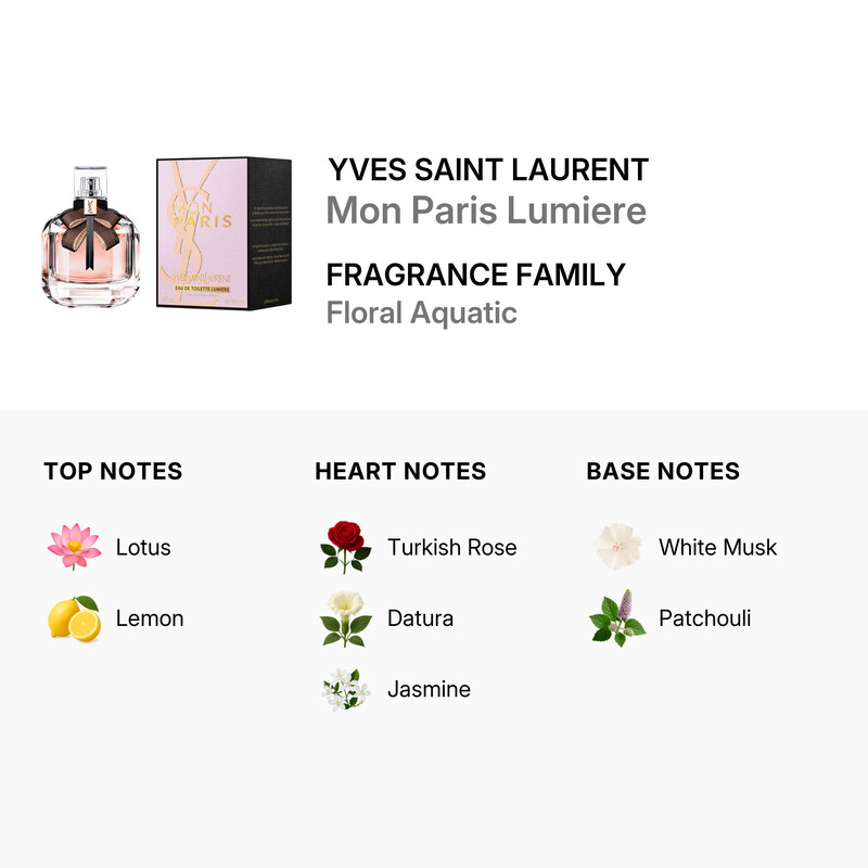 Yves Saint Laurent Ladies Mon Paris Lumiere EDT Spray 3 oz
