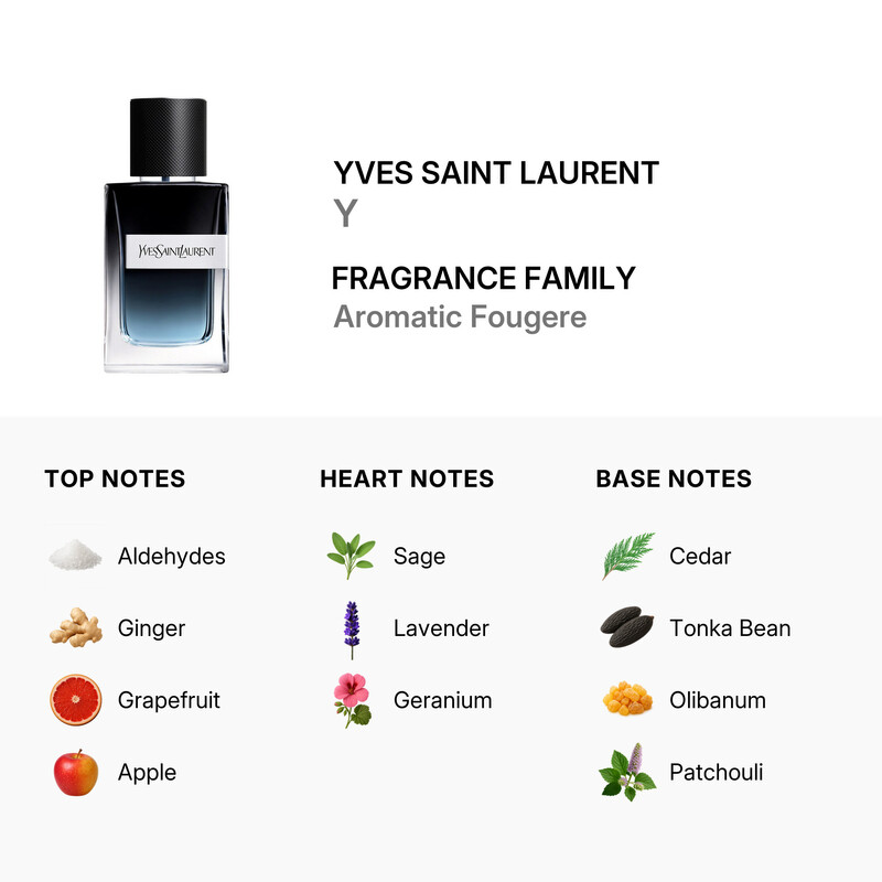 Yves Saint Laurent Men's Y Eau de Parfum 2 oz Spray