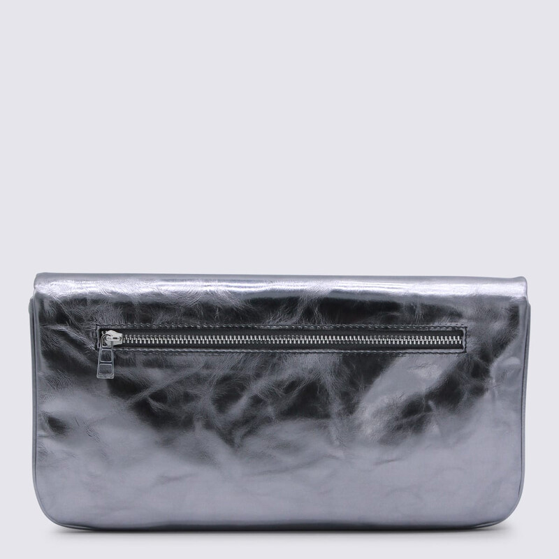 Zadig & Voltaire Silver Leather Rock Vintage Metal Shoulder Bag