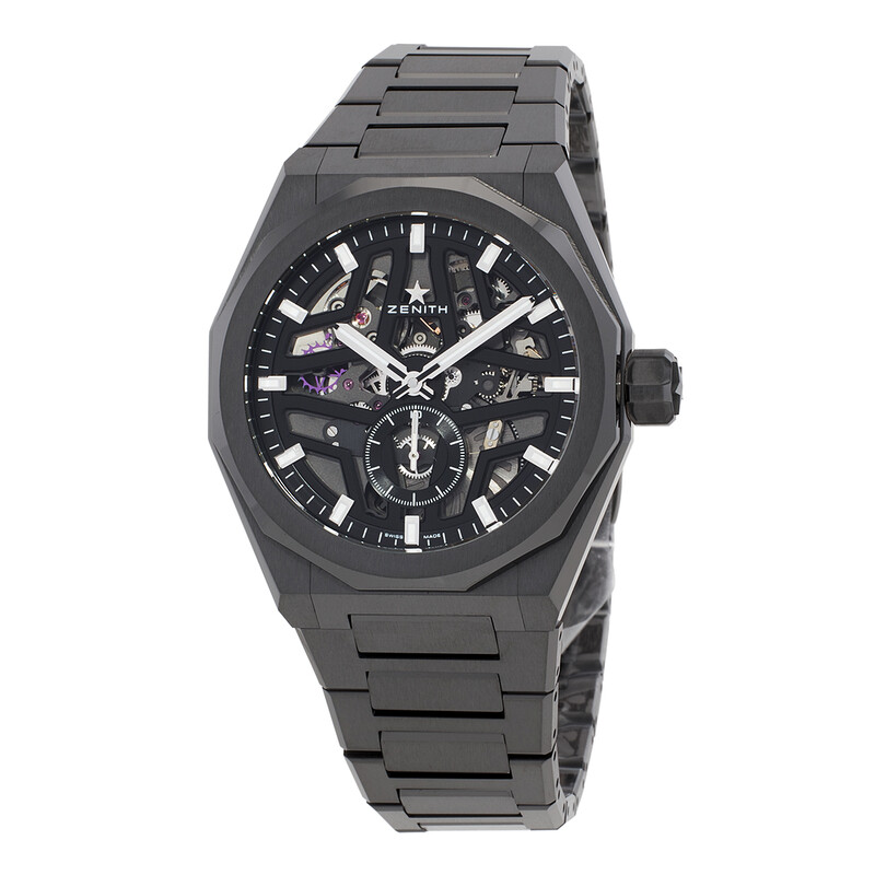 Zenith Defy Skyline Skeleton Automatic Black Ceramic Dial Men's