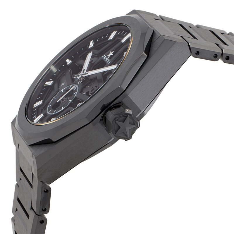 Zenith Defy Skyline Skeleton Automatic Black Ceramic Dial Men's