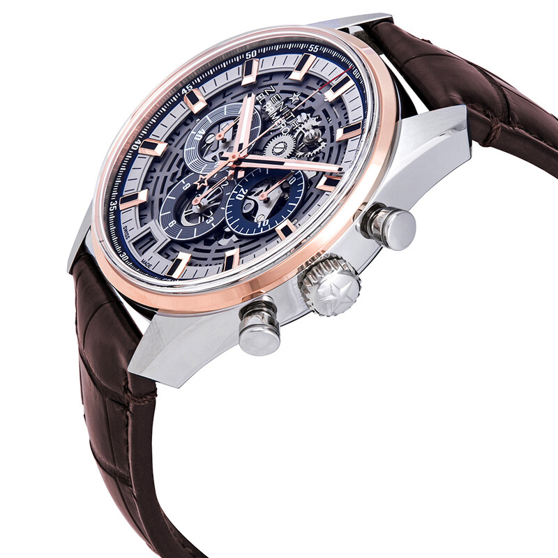 Zenith El Primero Chronograph Automatic Blue Skeleton Dial Men's