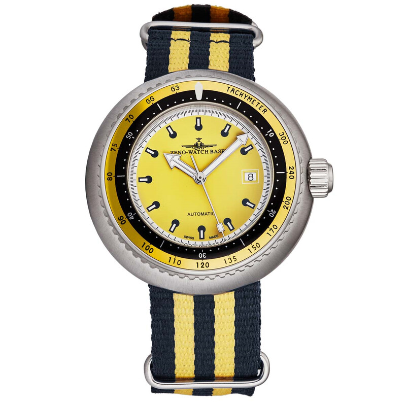 Zeno Deep Diver Automatic Yellow Dial Men's Watch 500-2824-I9