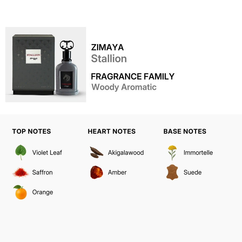 Zimaya Men's Stallion EDP Spray 3.4 oz Fragrances 6290171073871