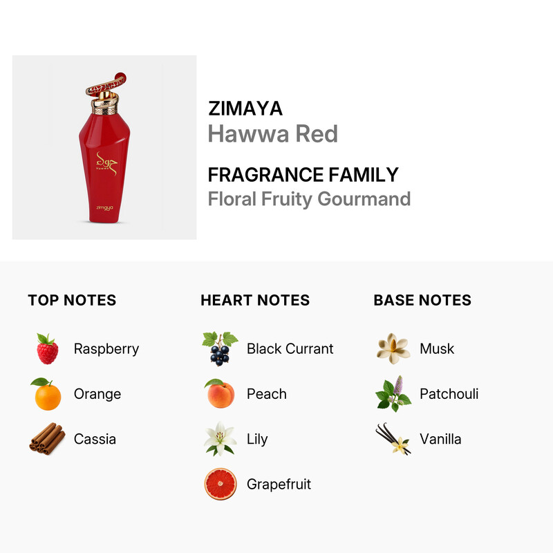 Zimaya Unisex Hawwa Red EDP 3.4 oz Fragrances 6290171074182