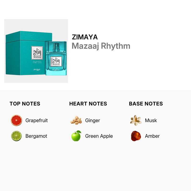 Zimaya Unisex Mazaaj Rhythm EDP Spray 3.3 oz Fragrances