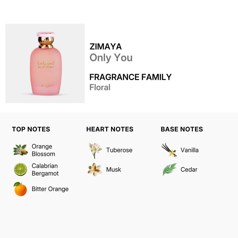 Zimaya Unisex Only You EDP 3.4 oz Fragrances 6290171073611