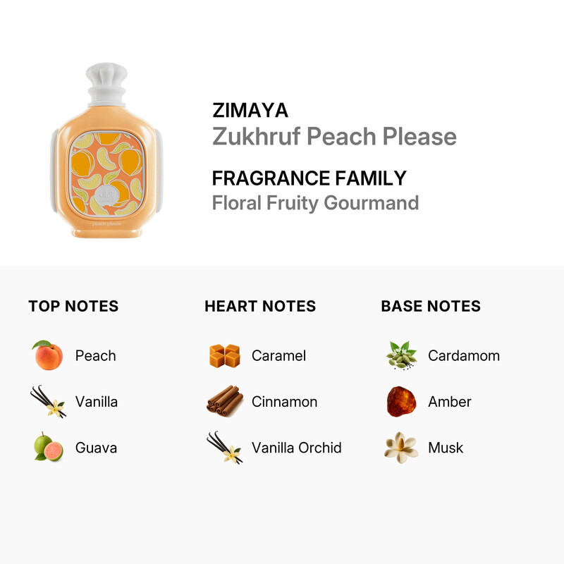 Zimaya Unisex Zukhruf Peach Please EDP Spray 3.4 oz Fragrances