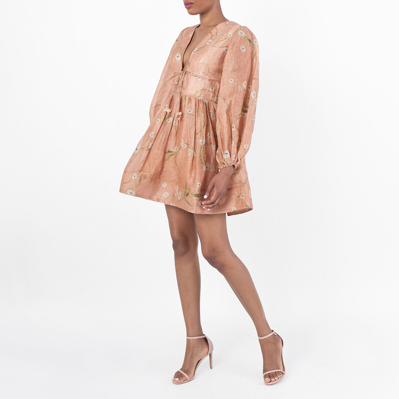 Zimmermann Illuminate Drawn Mini Dress, Size 0P Zimmermann Illuminate Drawn Mini Dress, Size 0P