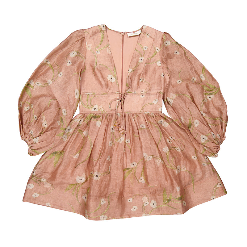 Zimmermann Illuminate Drawn Mini Dress, Size 0P 3761DS251-DANCING FLORAL -  Clothing - Jomashop