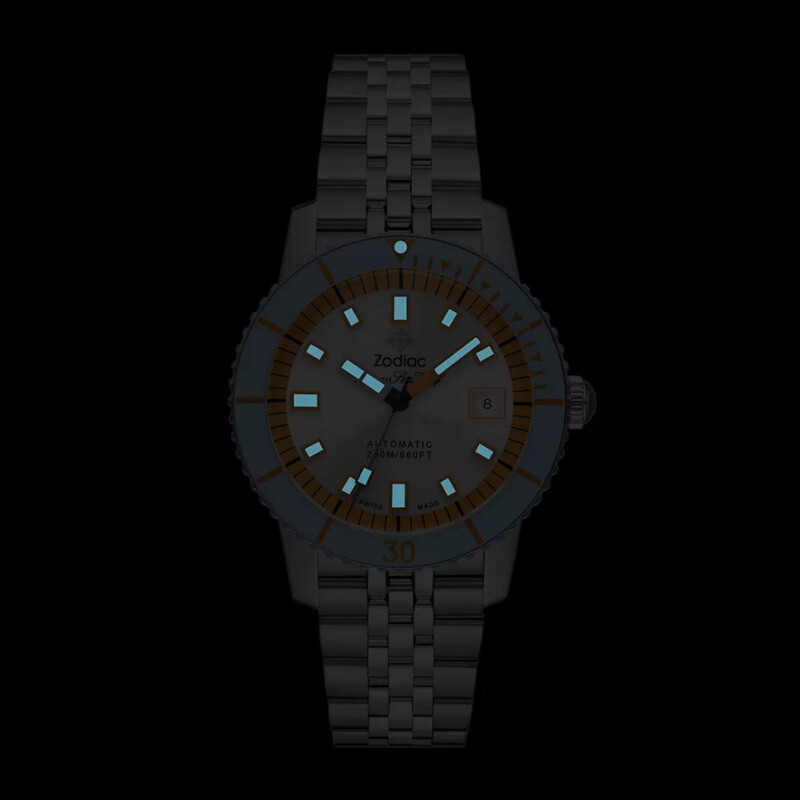 Zodiac Super Sea Wolf Compression Automatic Silver Dial Men's