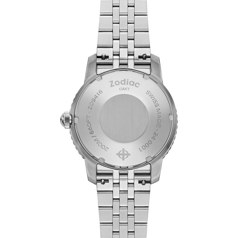 Zodiac Super Sea Wolf Gmt Automatic Black Dial Men's Watch ZO9416