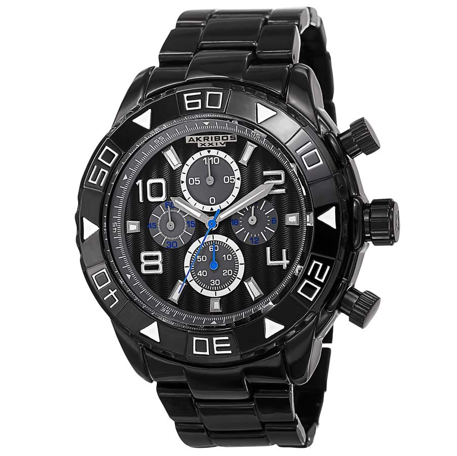 Akribos XXIV Chronograph Black Dial Men's Watch AK814BK