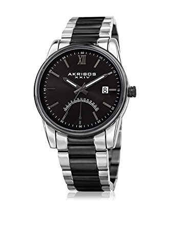 Akribos XXIV Black Dial Two-tone Men's Watch AK962TTB