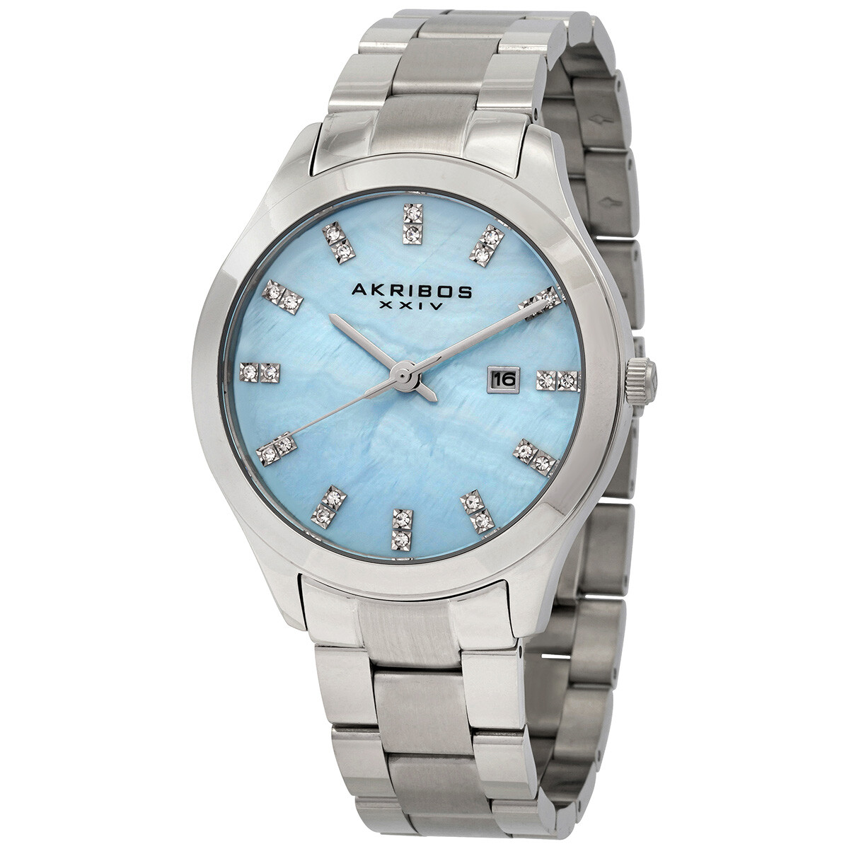 Akribos XXIV Blue Mother of Pearl Dial Ladies Watch AK954SSBU