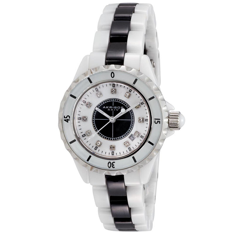 Akribos XXIV Ceramic Ladies Watch AK485WTB