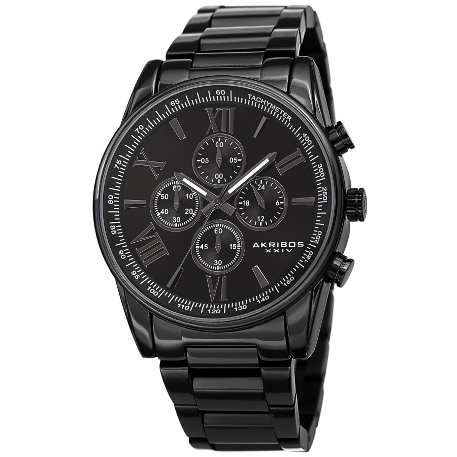 Akribos XXIV Chronograph Quartz Black Dial Men's Watch AK1072BK