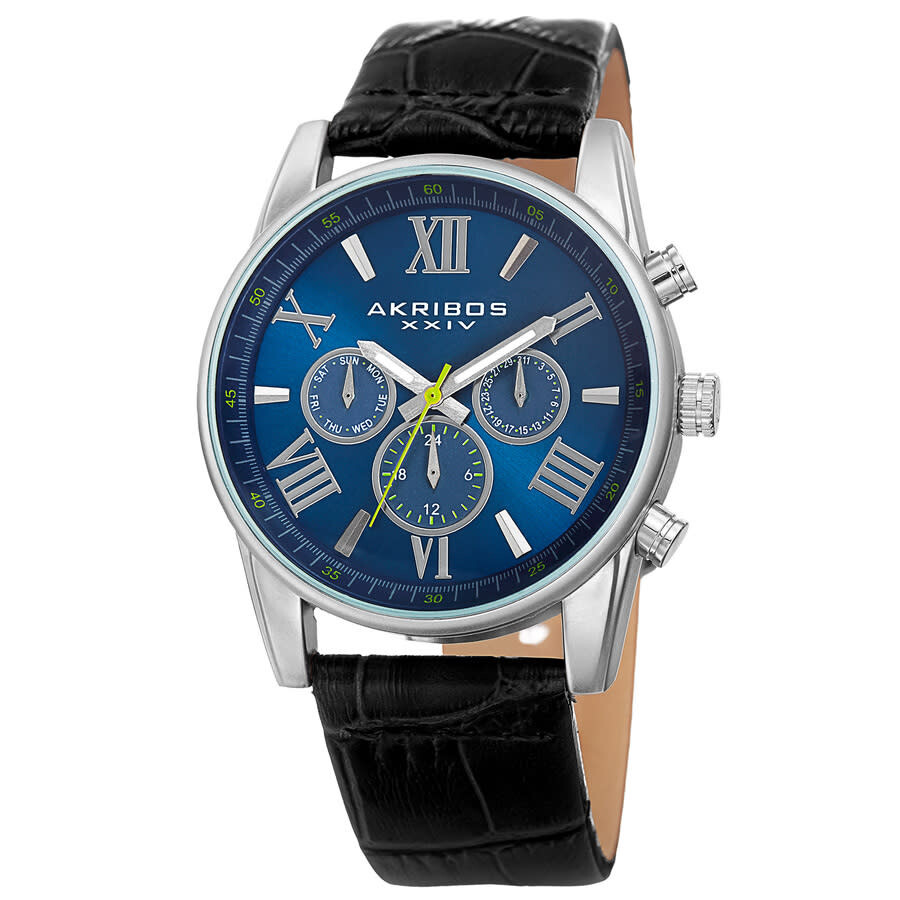 Akribos XXIV Enterprise Quartz Blue Dial Men's Watch P50151