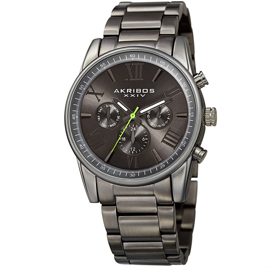 Akribos XXIV Enterprise Quartz Grey Dial Men's Watch P50153