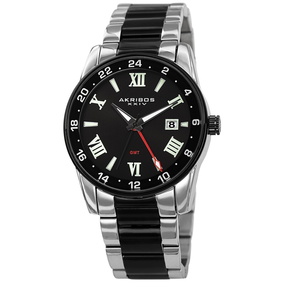 Akribos XXIV Quartz Black Dial Men's Watch AK1055TTB
