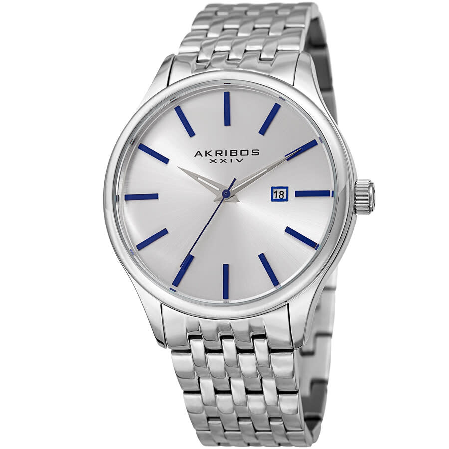 Akribos XXIV Men's Dress Quartz Silver Dial Men's Watch P50164