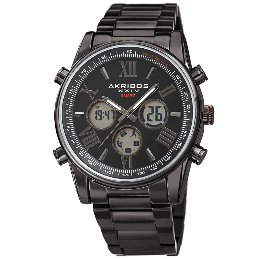 Akribos XXIV Quartz Black Dial Men's Smart Watch AK1095BK