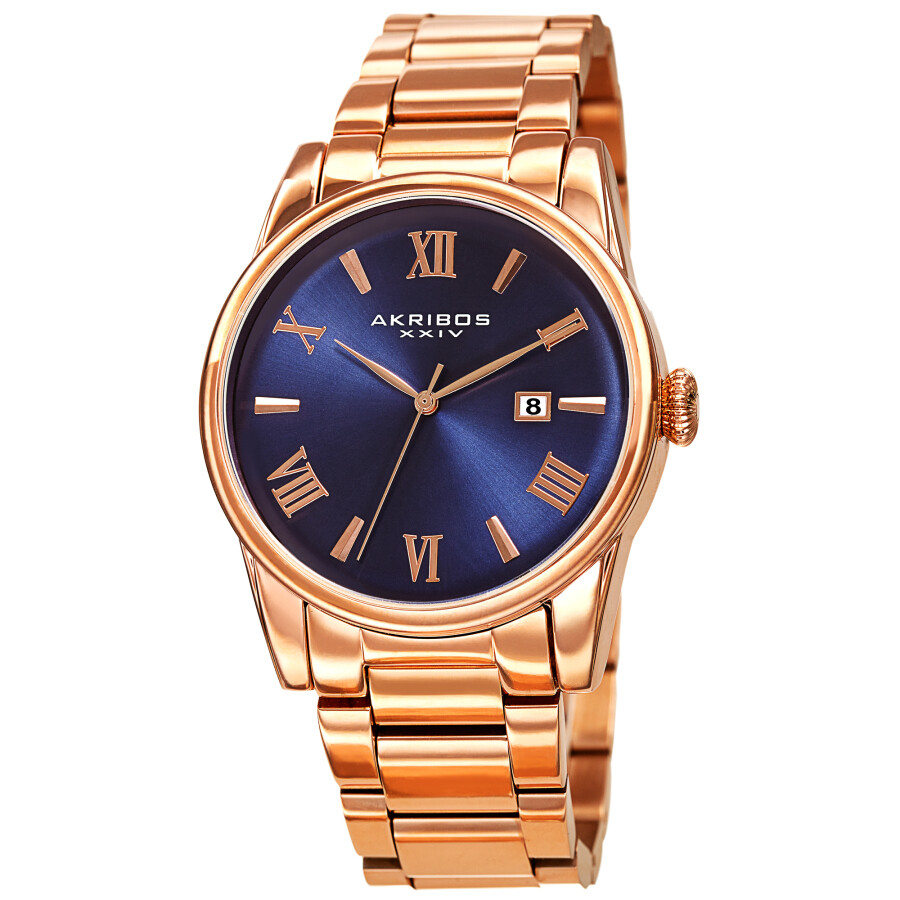 Akribos XXIV Quartz Blue Dial Men's Watch AK1056RGBU