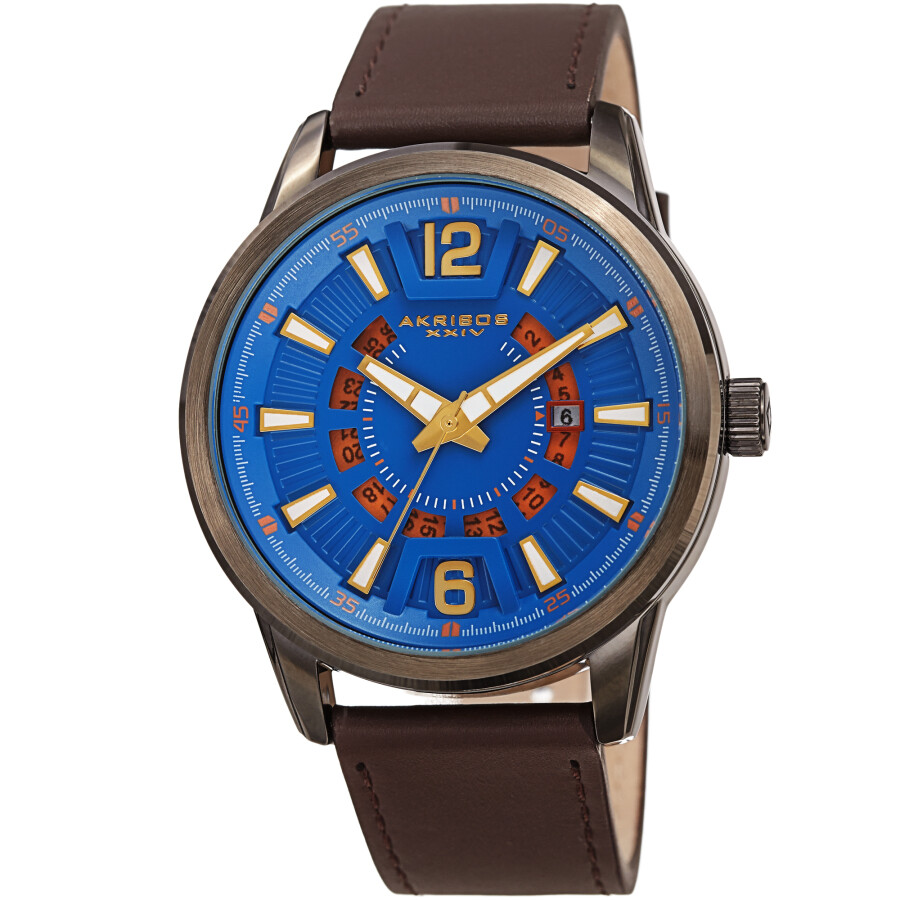Akribos XXIV Quartz Blue Dial Men's Watch AK1079BUBR