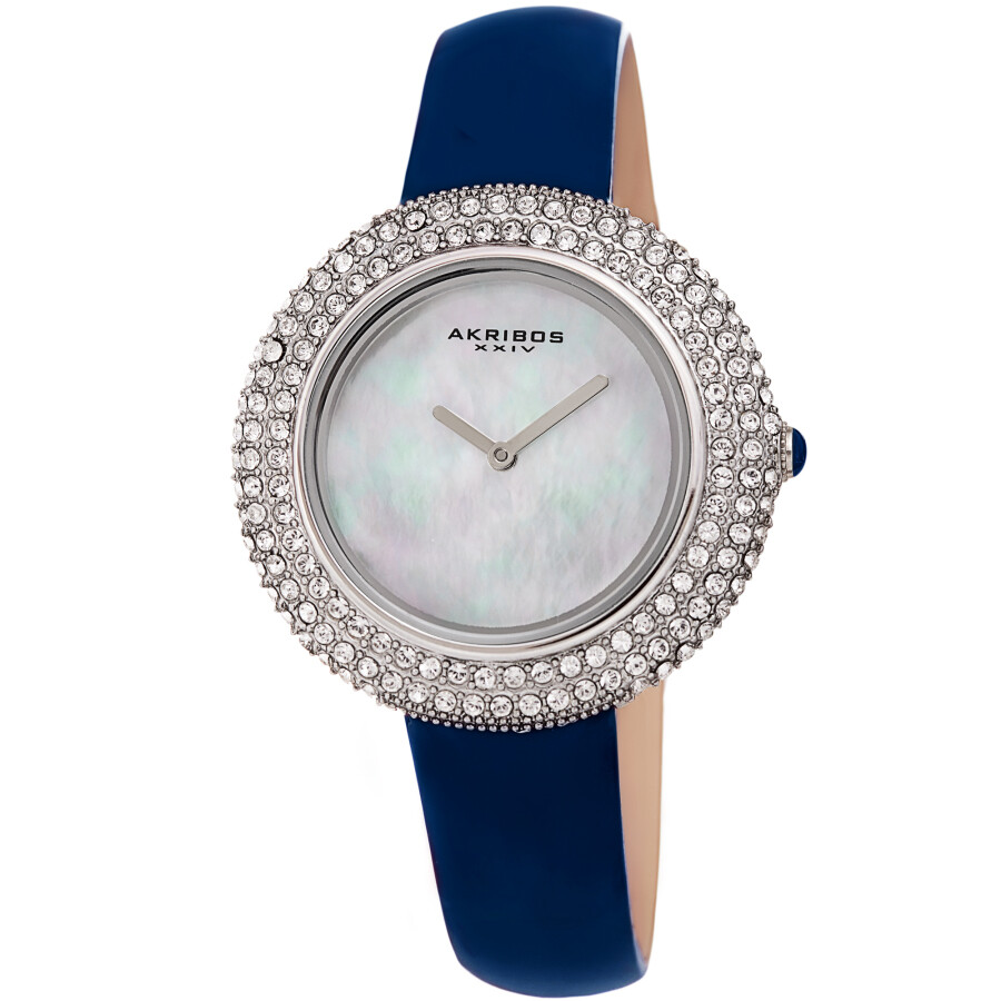 Akribos XXIV Quartz Crystal White Dial Ladies Watch AK1049BU