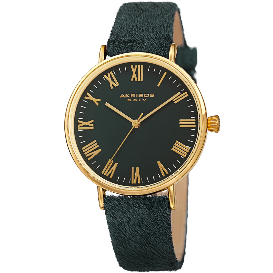 Akribos XXIV Quartz Green Dial Ladies Watch AK1081GN