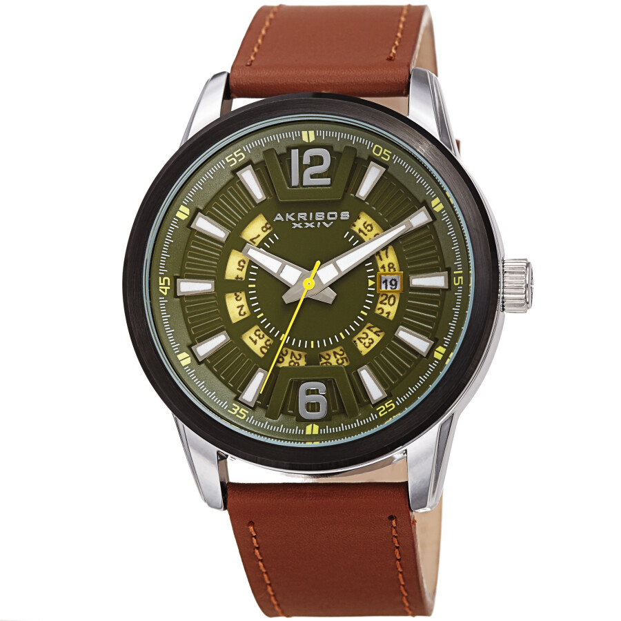 Akribos XXIV Quartz Green Dial Men's Watch AK1079GNBR