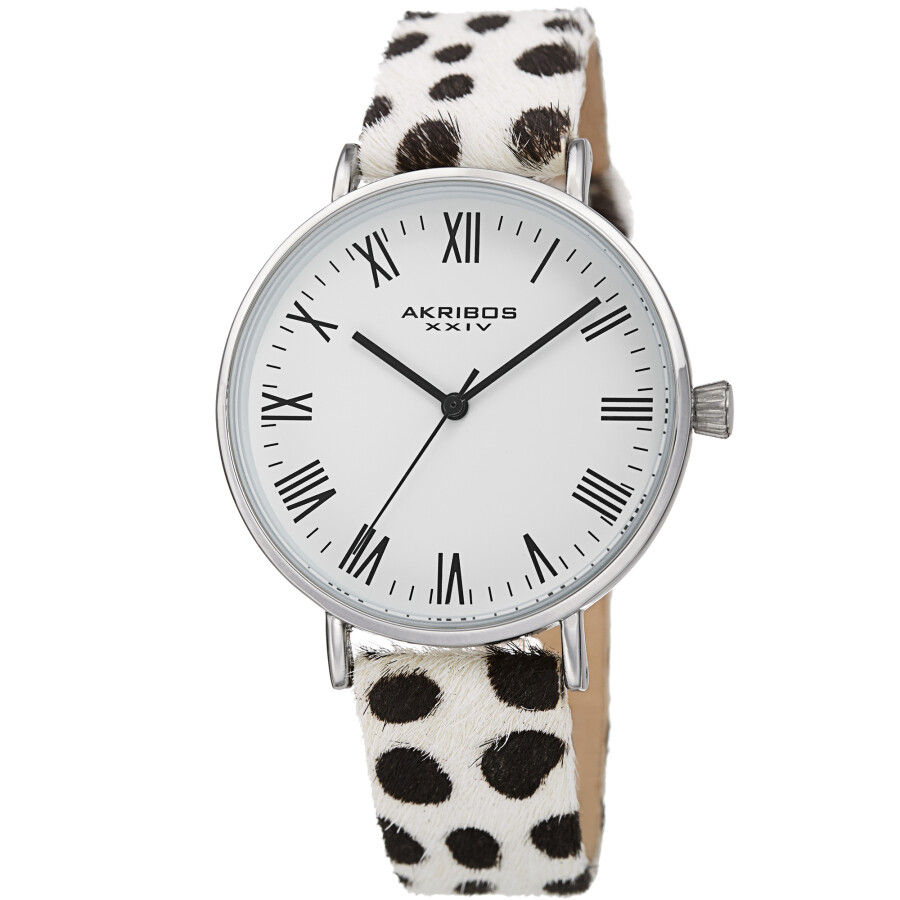 Akribos XXIV Quartz White Dial Ladies Watch AK1080SS