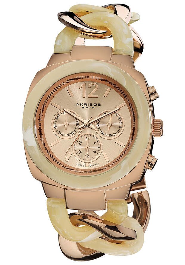 Akribos XXIV Rose Gold-Tone Ladies Watch AK641RG