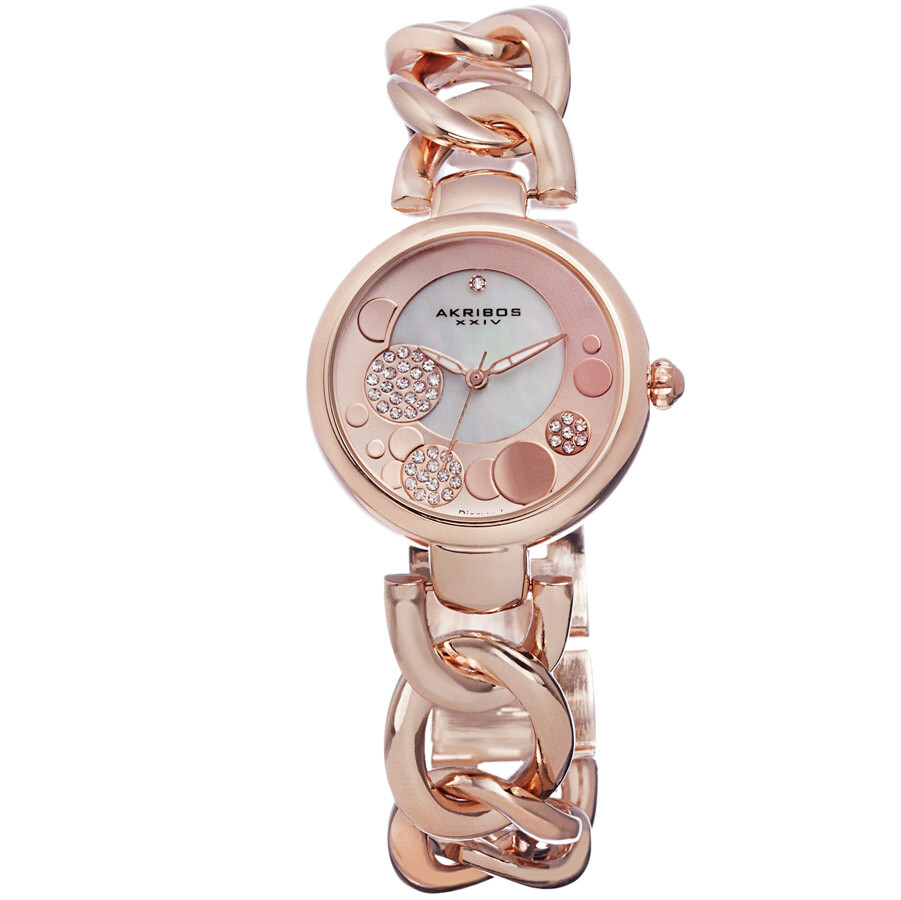 Akribos XXIV Rose Gold-tone Ladies Watch AK678RG