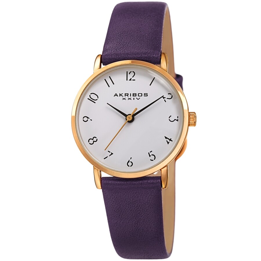 Akribos XXIV Quartz White Dial Ladies Watch AK1087PU
