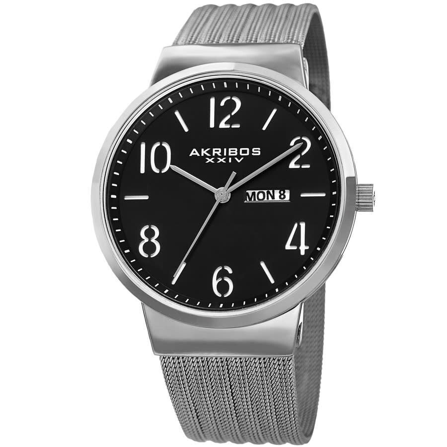 Akribos XXIV Womens Casual Quartz Black Dial Men's Watch P50182