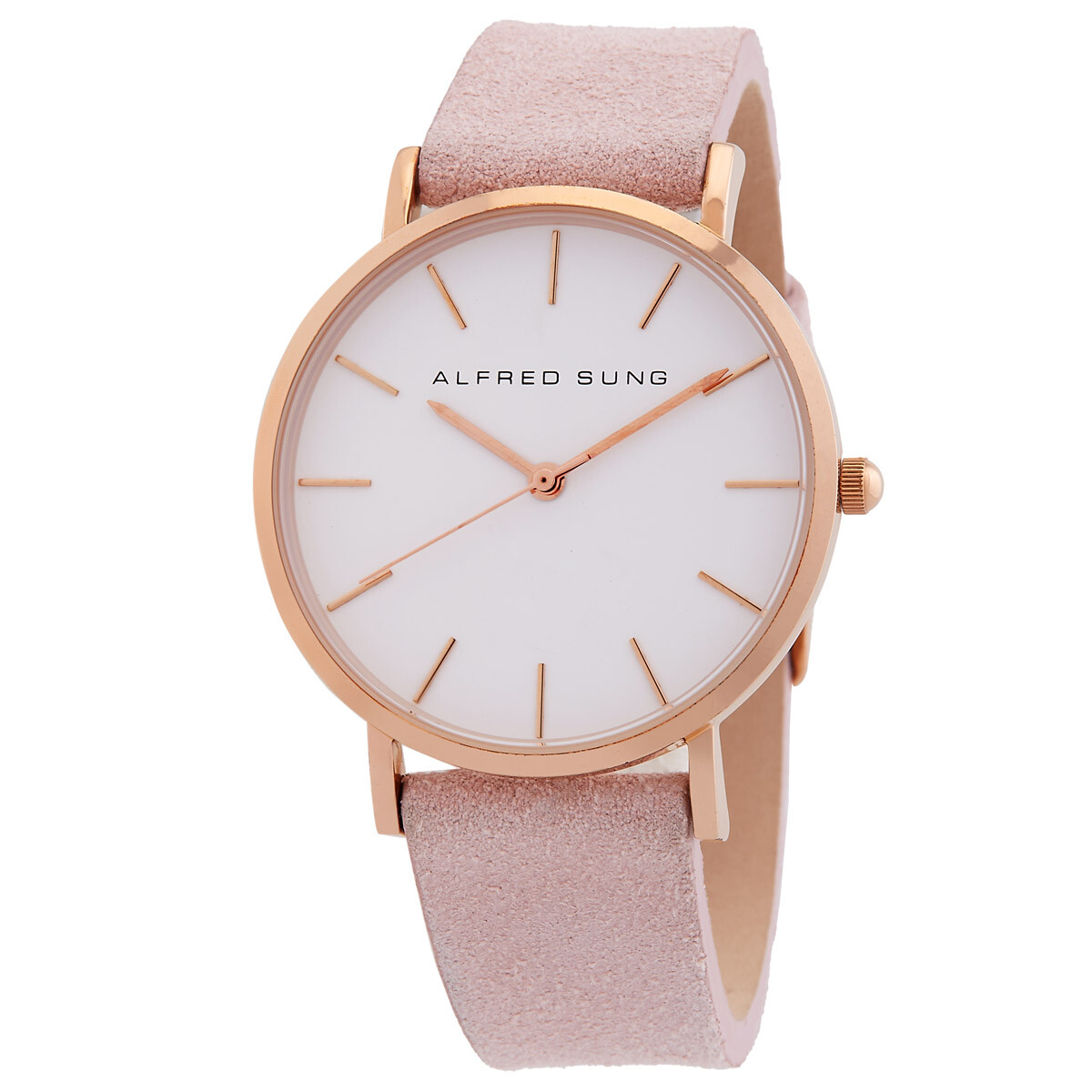 Alfred Sung Ultra Slim Quartz White Dial Watch AS4000RSD-4A