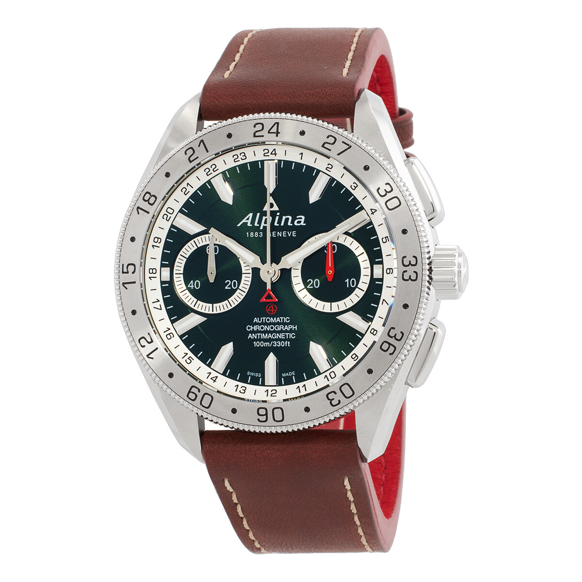 Alpina Alpiner4 Chronograph Automatic Green Dial Men's Watch AL-860GRS5AQ6