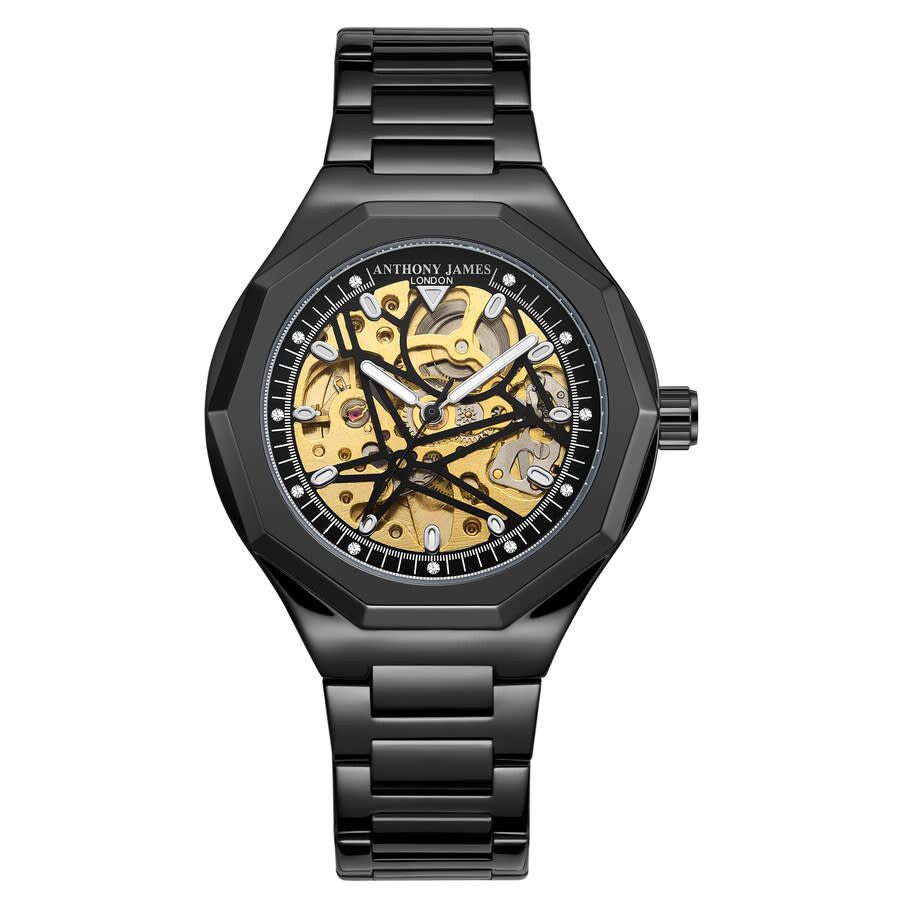 Anthony James Sports Skeleton Gold-tone Dial Men's Watch AJ015N2