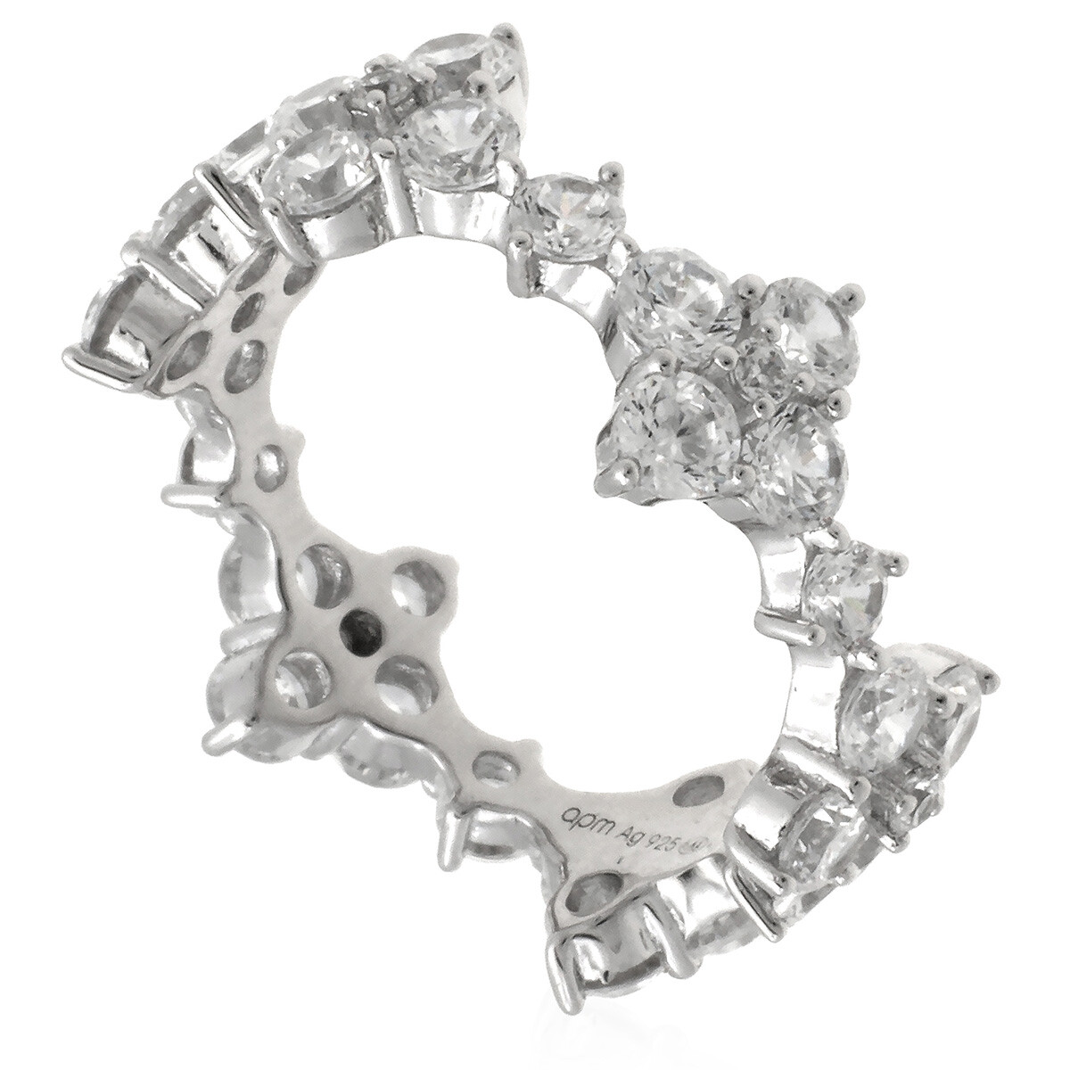 Apm Monaco トリプル Love, Smile, Bonheur Triple Hoop Safety Pin Ring | APM Monaco