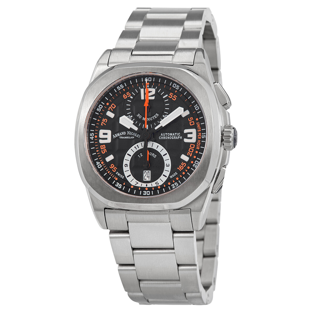 Armand Nicolet JH9 Chronograph Automatic Black Dial Men's Watch A668HAA-NO-MA4680A