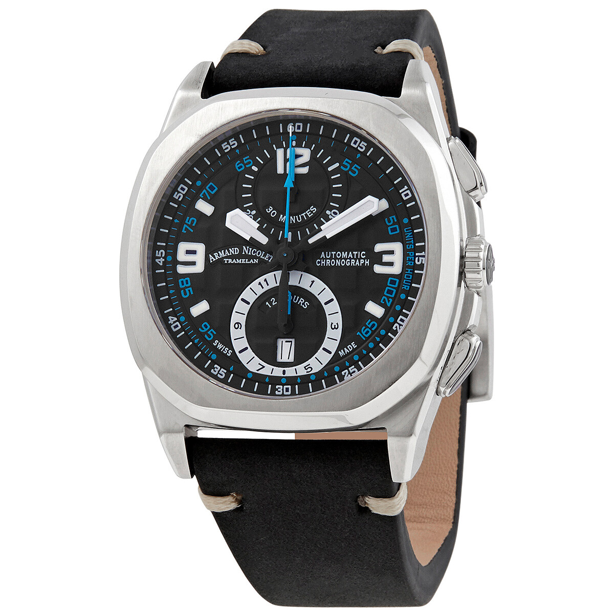 Armand Nicolet JH9 Chronograph Automatic Black Dial Men's Watch A668HAA-NZ-PK4140NR