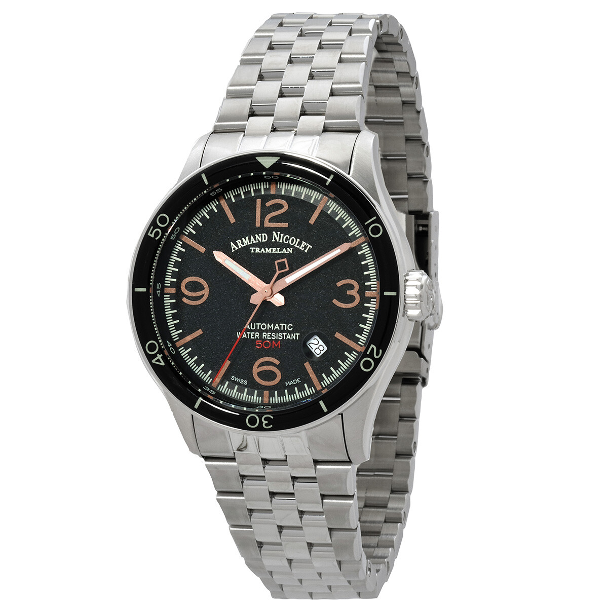 Armand Nicolet M2H Automatic Black Dial Men's Watch A740HNA-NS-BMA22740A