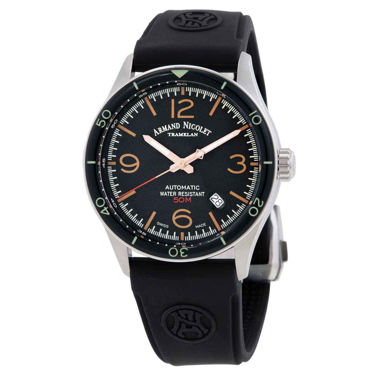 Armand Nicolet M2H Automatic Black Dial Men's Watch A740HNA-NS-GG2710N
