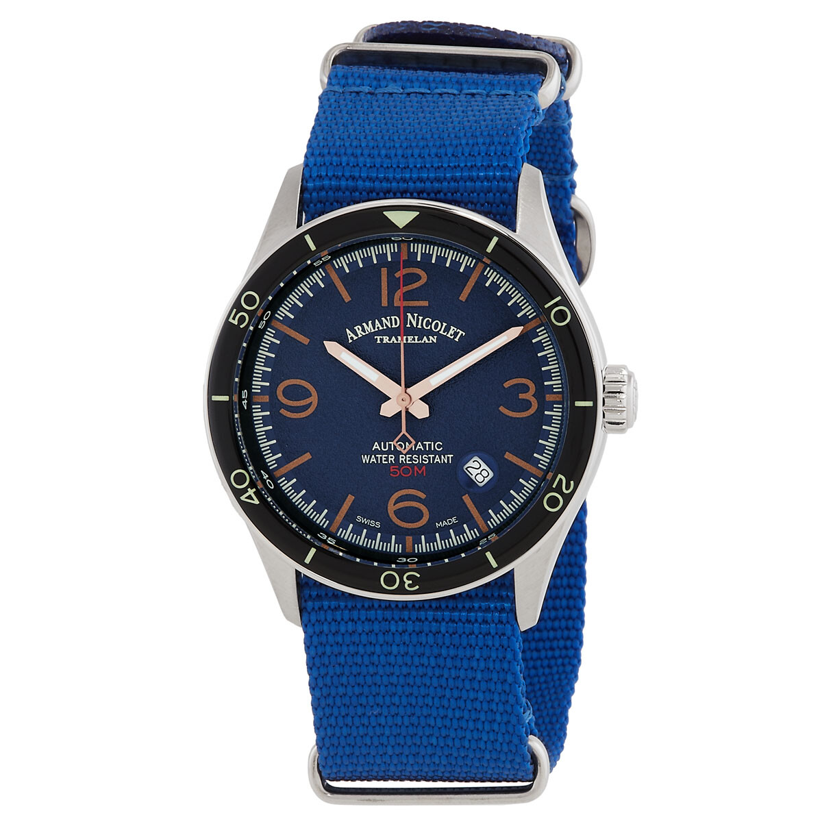 Armand Nicolet M2H Automatic Blue Dial Men's Watch A740HNA-BS-BN22481AAUU