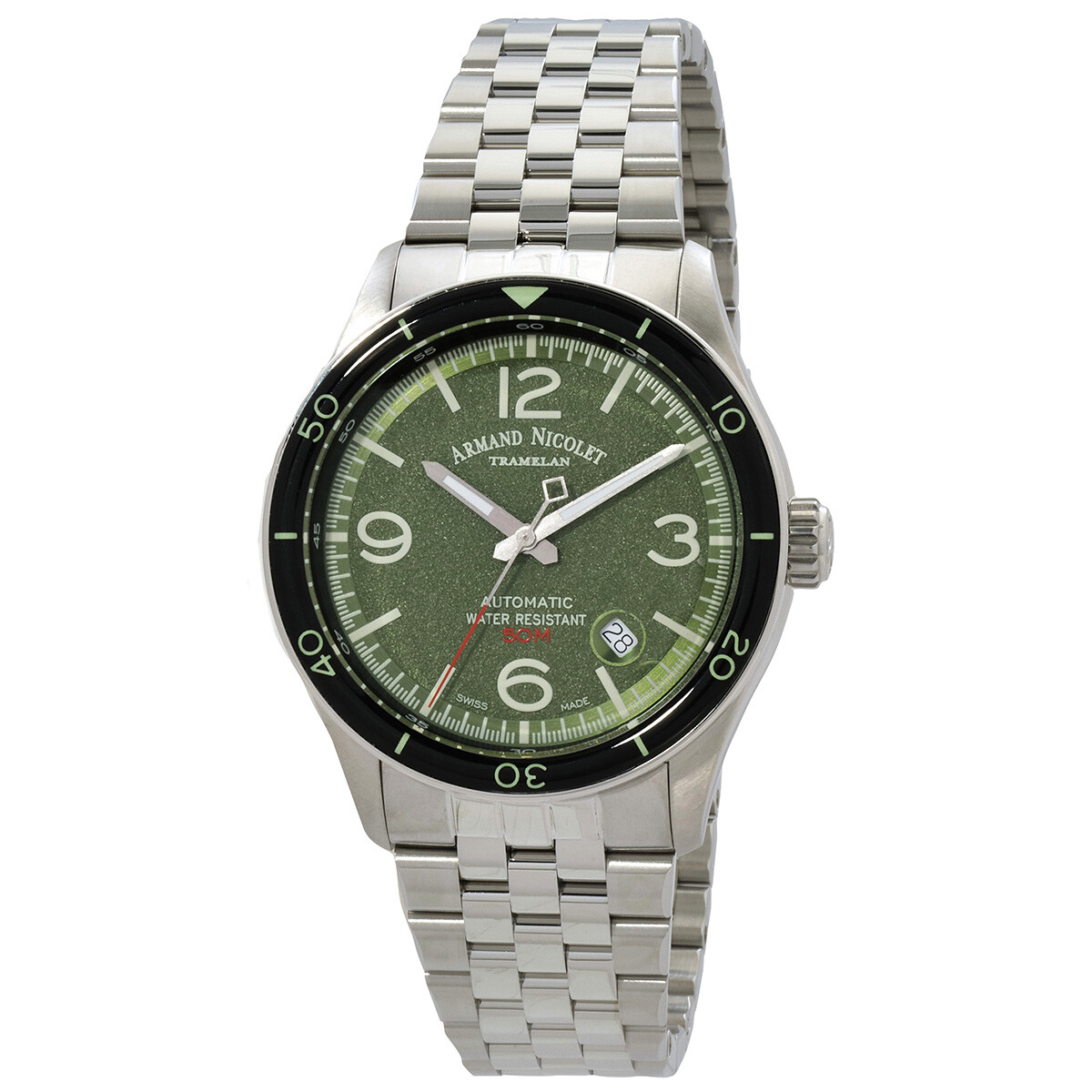 Armand Nicolet M2H Automatic Green Dial Men's Watch A740HNA-VR-BMA22740A