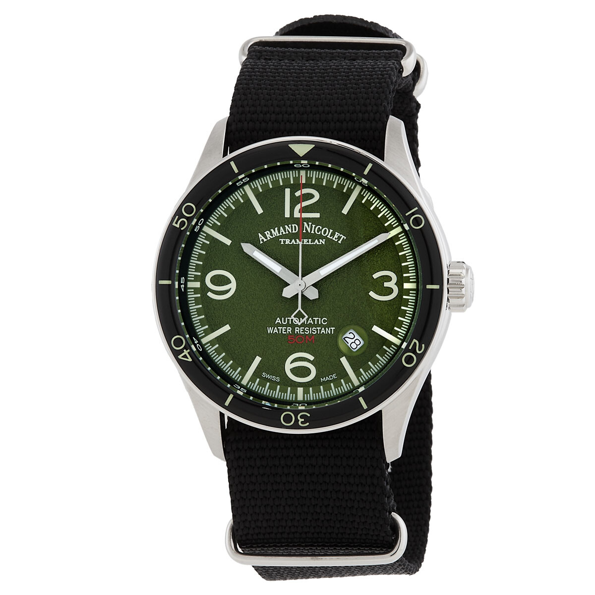 Armand Nicolet M2H Automatic Green Dial Men's Watch A740HNA-VR-BN22481AANN